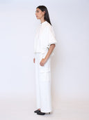 Zip-Up Split Side Puff Sleeve Jacket JACKET Gracia Fashion 