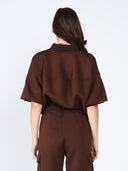 Zip-Up Split Side Puff Sleeve Jacket JACKET Gracia Fashion 