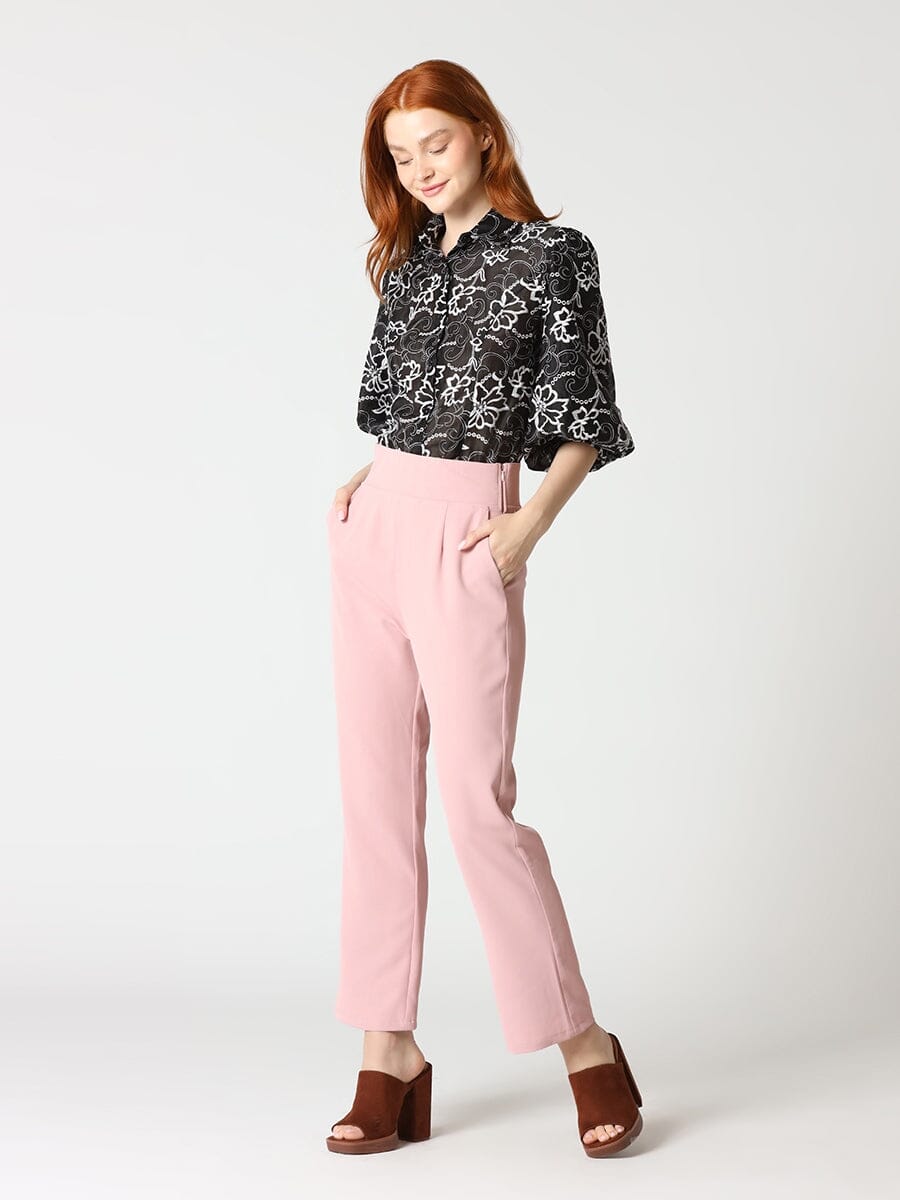 Embroidery 3/4 Sleeve Blouse TOP Gracia Fashion 