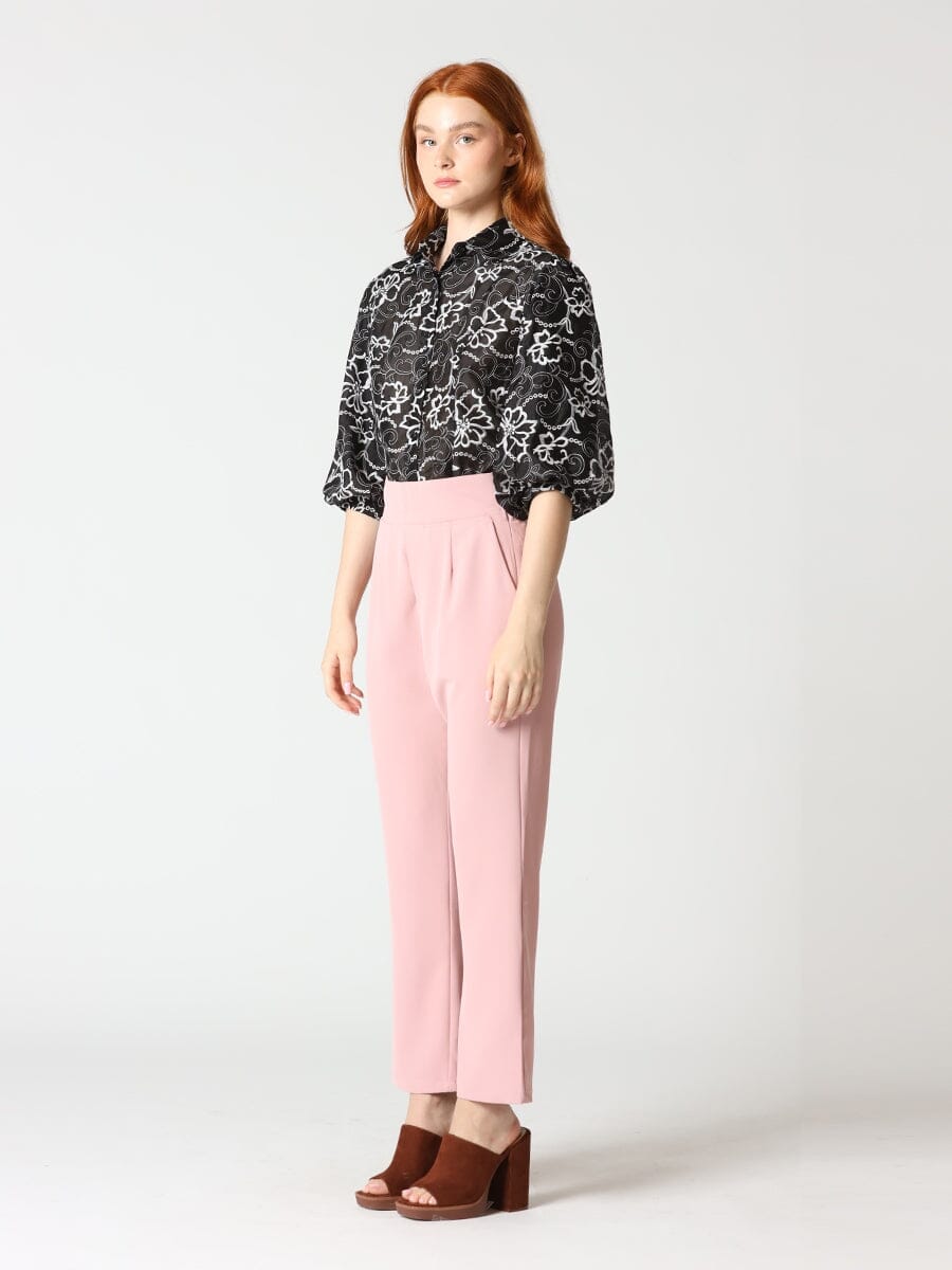 Embroidery 3/4 Sleeve Blouse TOP Gracia Fashion 