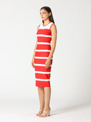 Sleeveless Colorblock Zip-Back Bodycon Dress DRESS Gracia Fashion 