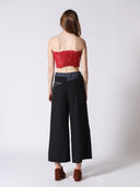 Stripe Bustier with Front Buttons TOP Gracia Fashion 