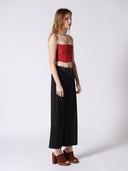 Stripe Bustier with Front Buttons TOP Gracia Fashion 